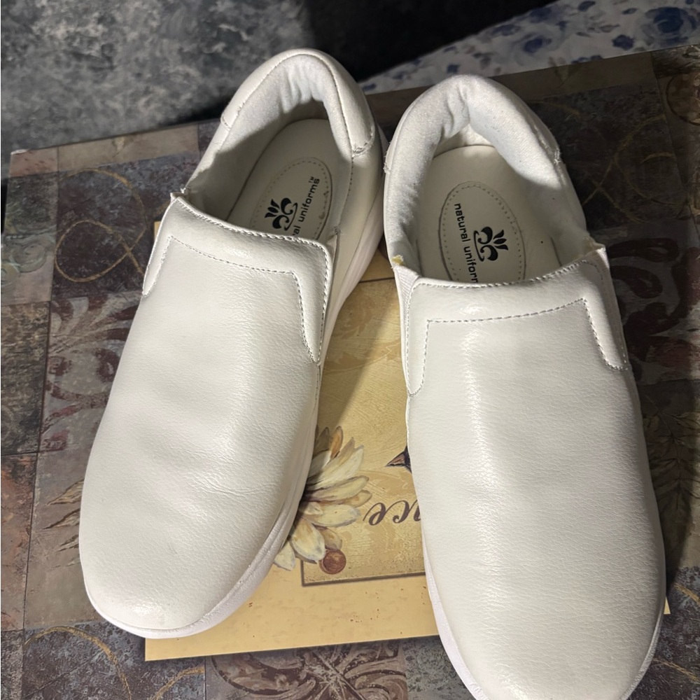 Natural Uniforms White Slip-On Shoes